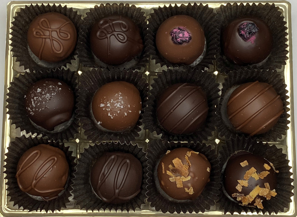 Black Raven Assorted Beer Truffles Box of 12 – Gosanko Chocolate